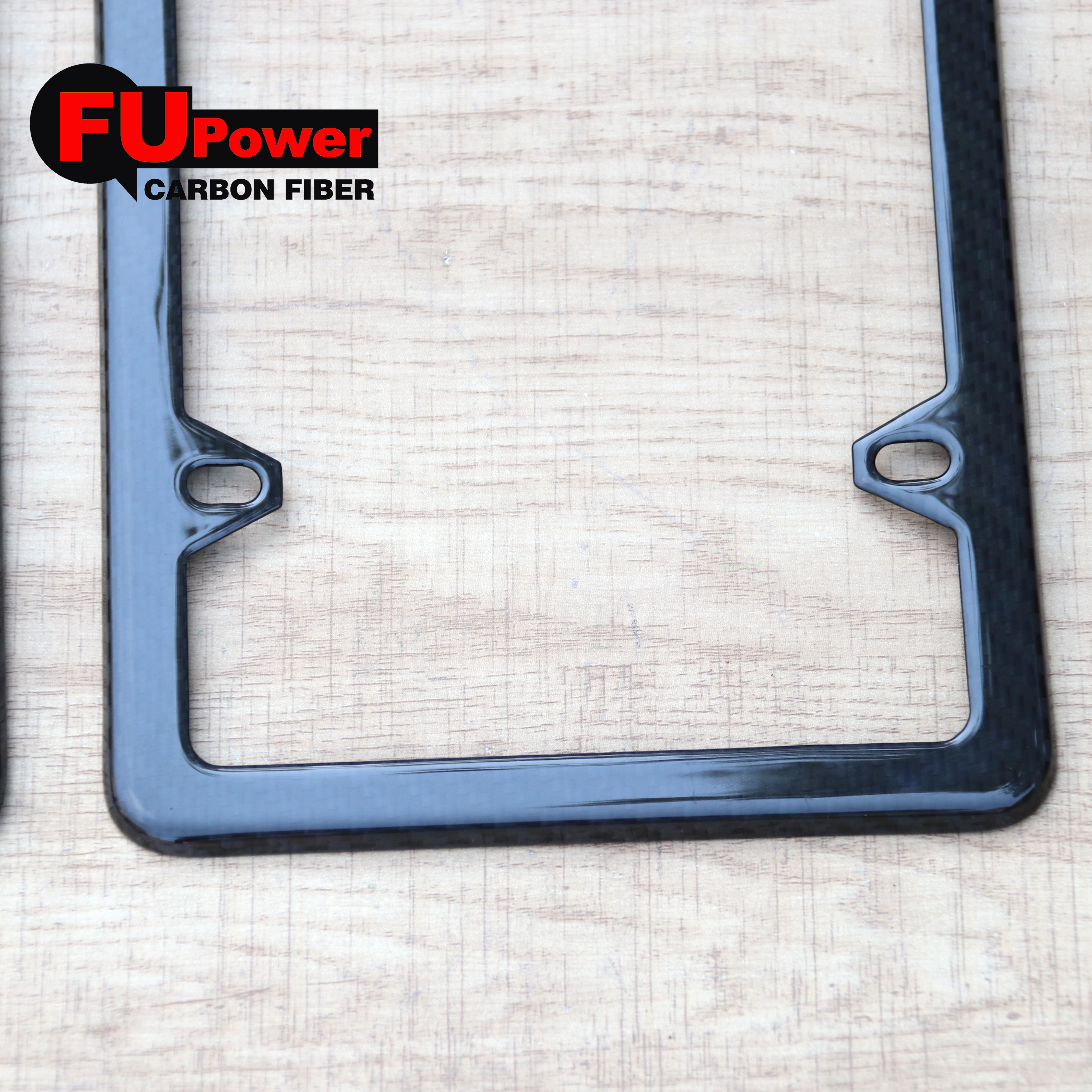 American US Standard Auto Car Truck 2pcs Carbon Fiber License Plate Frame Cover