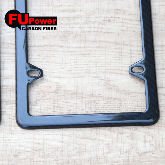 American US Standard Auto Car Truck 2pcs Carbon Fiber License Plate Frame Cover