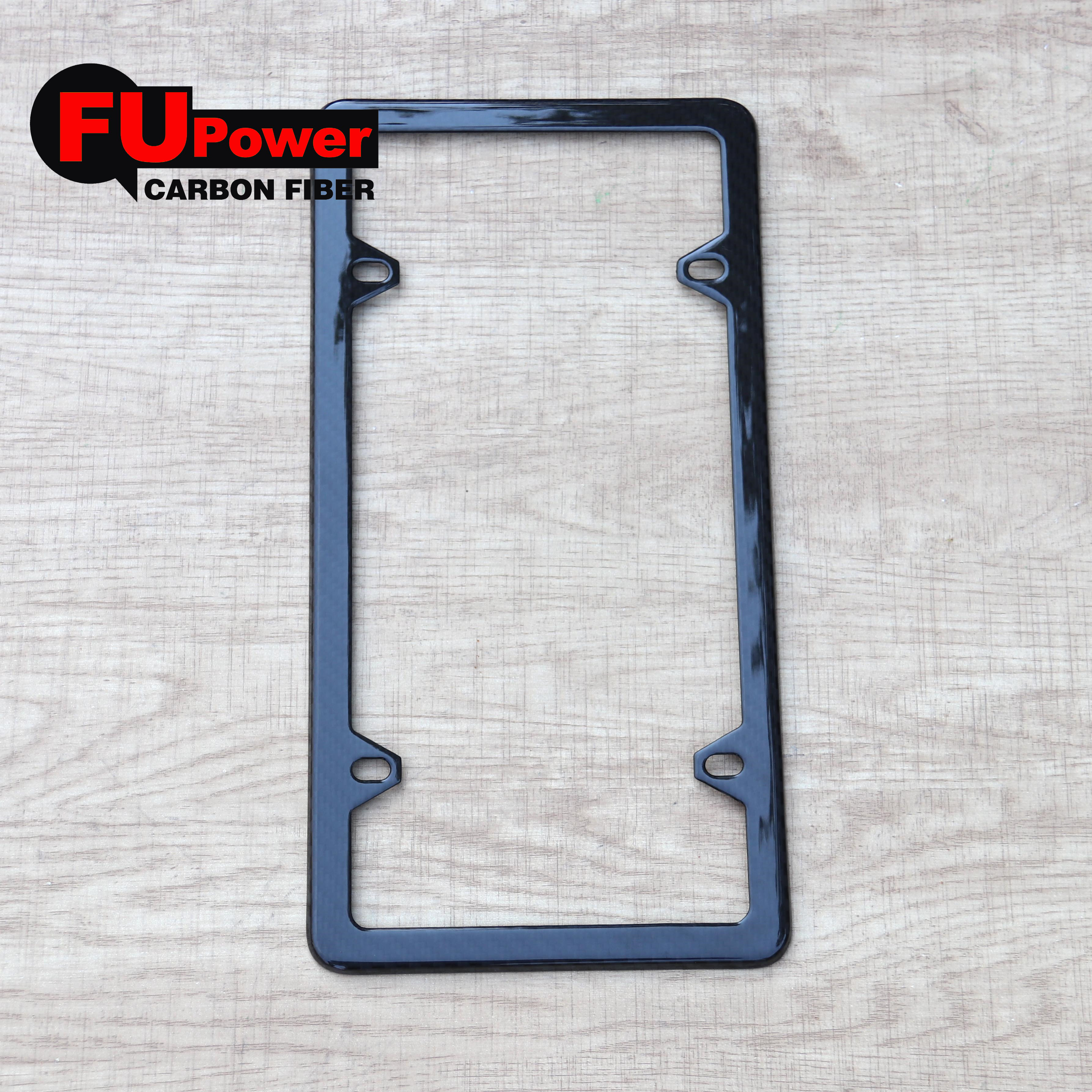 American US Standard Auto Car Truck 2pcs Carbon Fiber License Plate Frame Cover