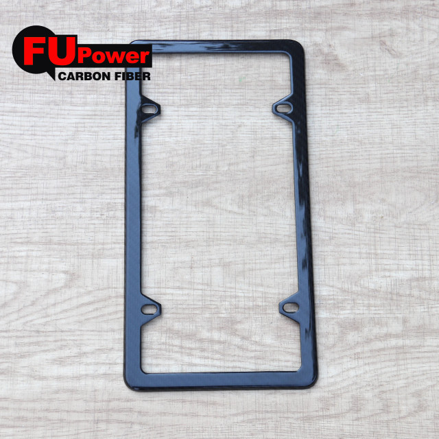 American US Standard Auto Car Truck 2pcs Carbon Fiber License Plate Frame Cover