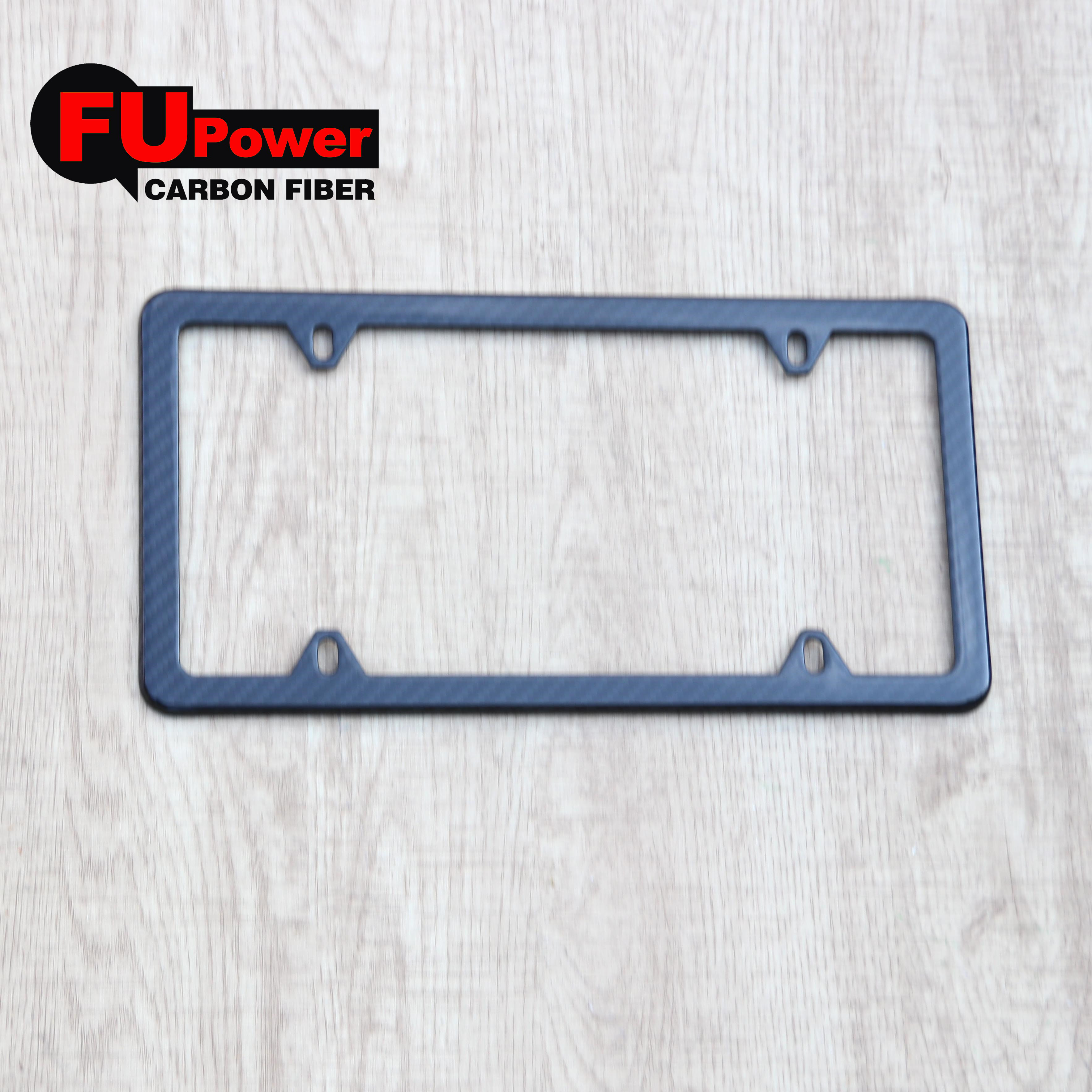 American US Standard Auto Car Truck 2pcs Carbon Fiber License Plate Frame Cover