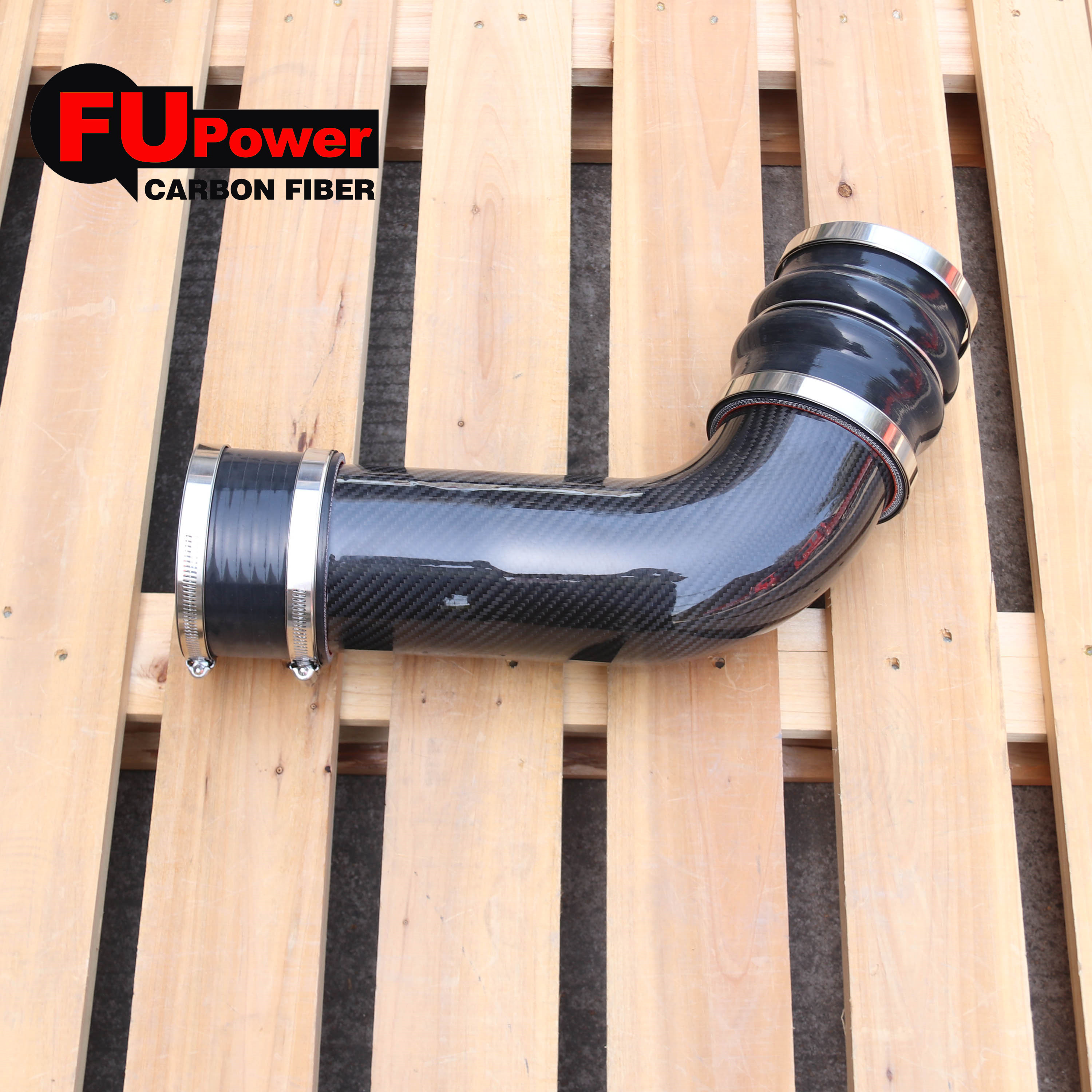 Carbon Fiber Factory For 2020-2024 GM 6.6L DURAMAX DRY CARBON FIBER TURBO INLET TUBE