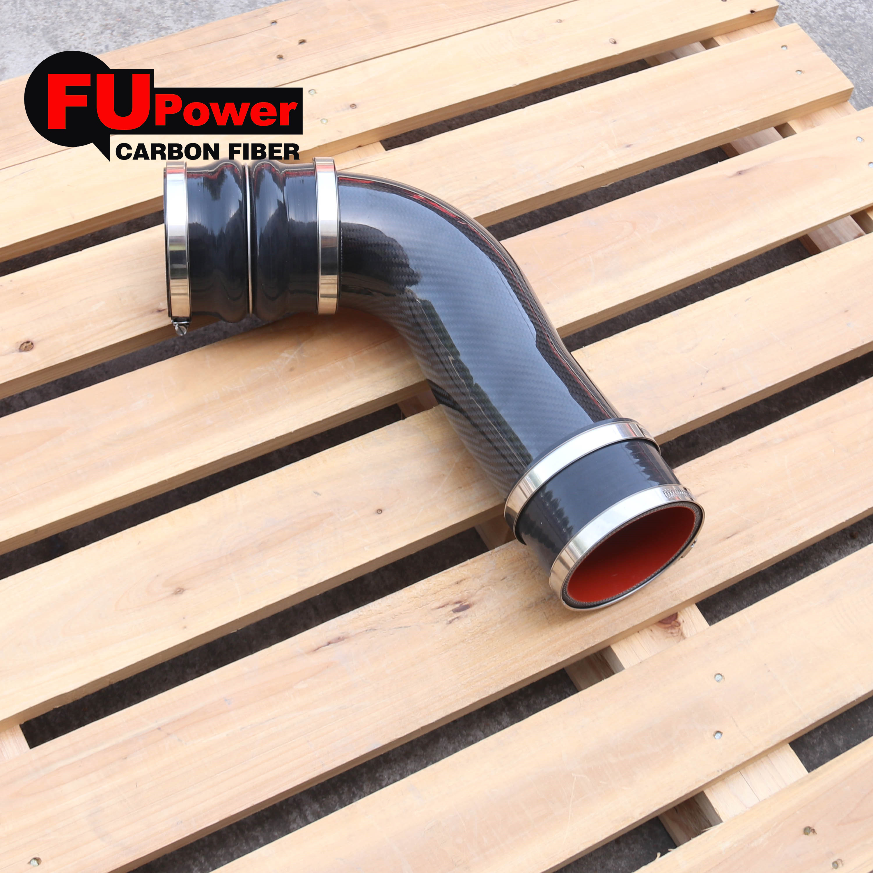 Carbon Fiber Factory For 2020-2024 GM 6.6L DURAMAX DRY CARBON FIBER TURBO INLET TUBE