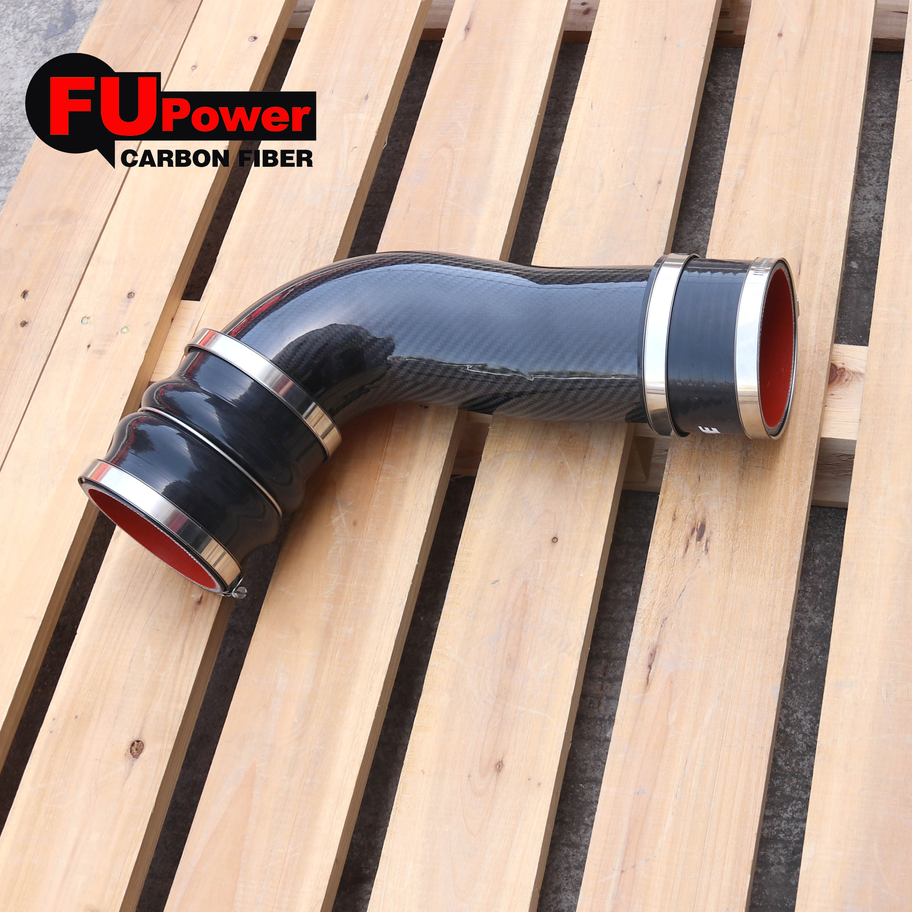 Carbon Fiber Factory For 2020-2024 GM 6.6L DURAMAX DRY CARBON FIBER TURBO INLET TUBE