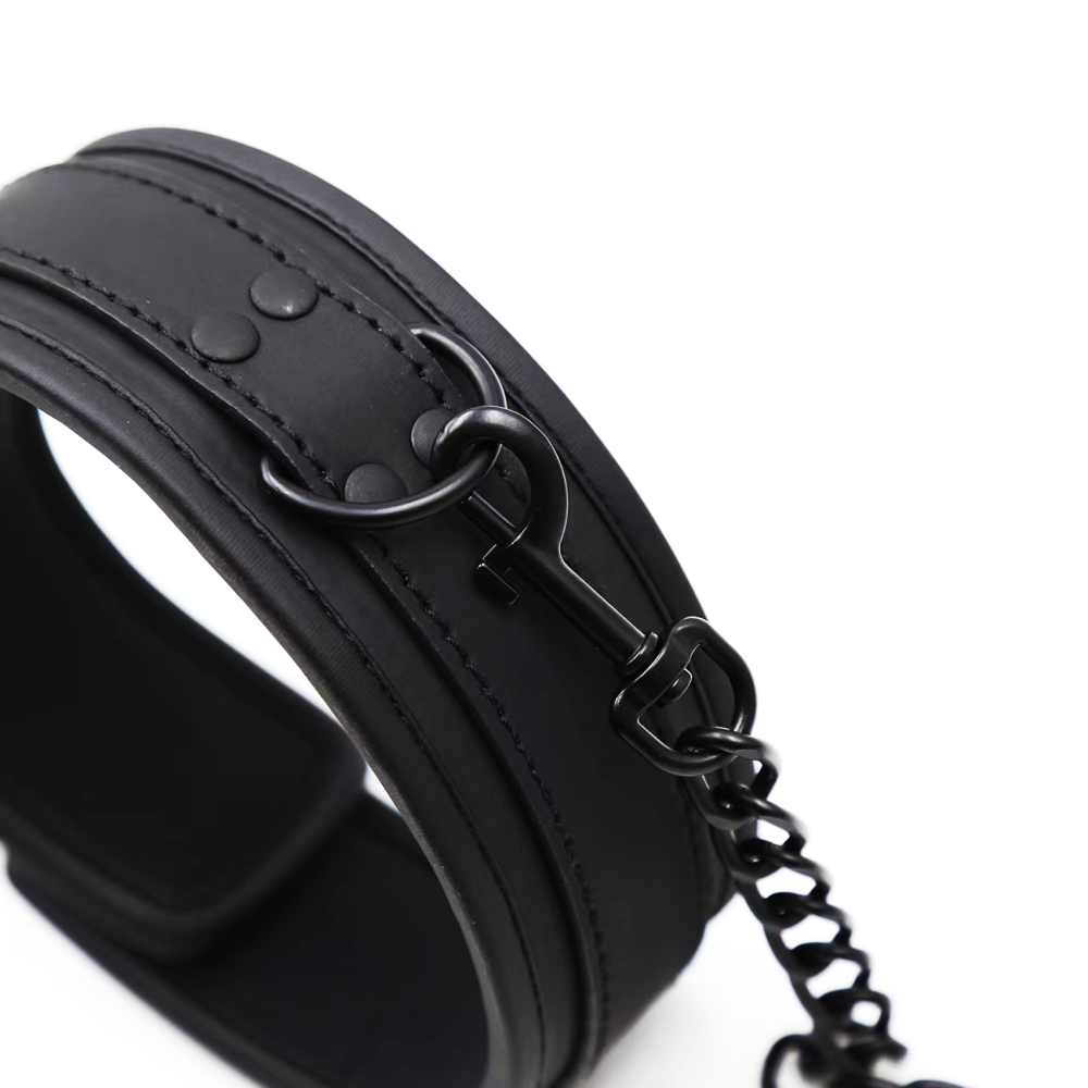 Faux Leather Collar And Lead