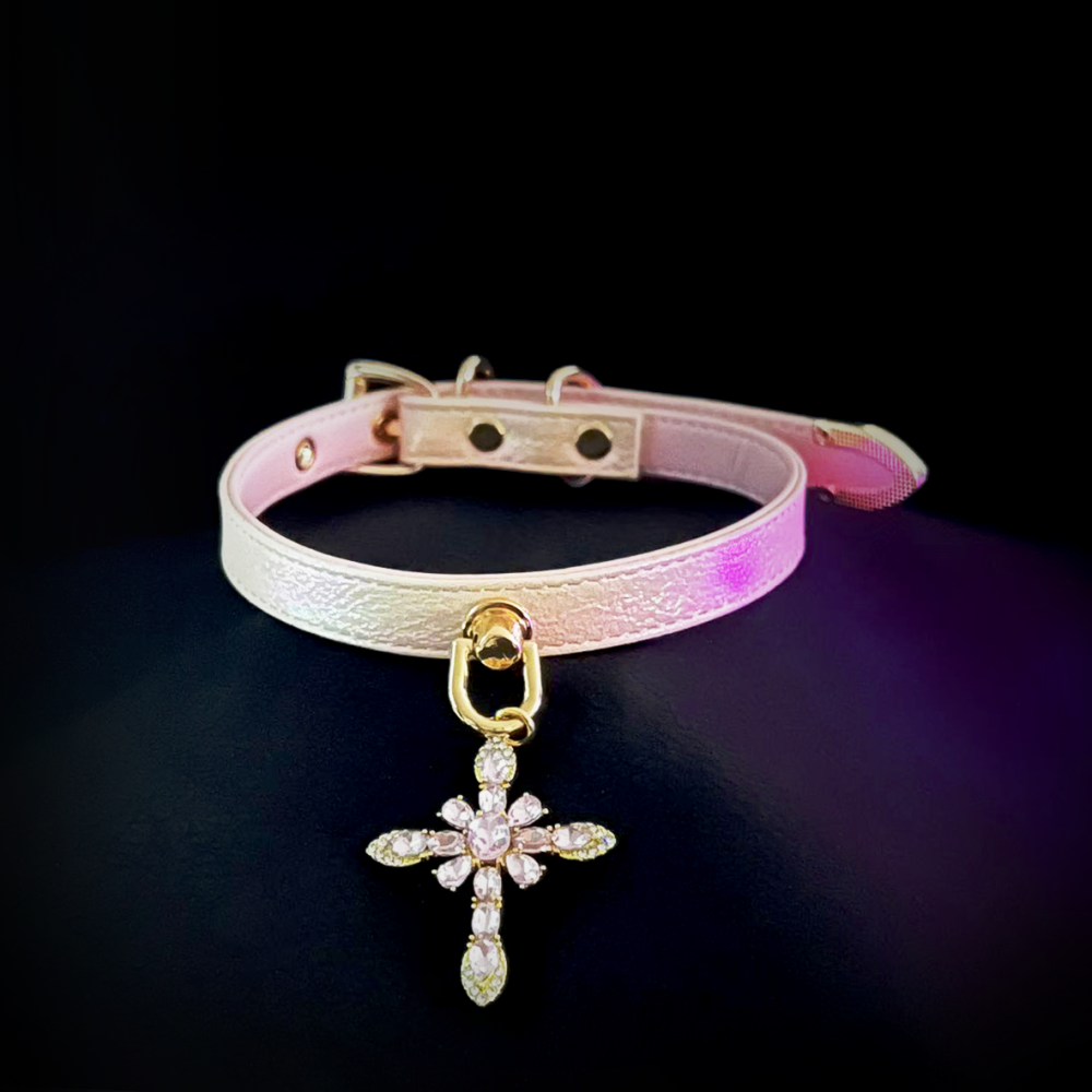 Crystal Cross Collar