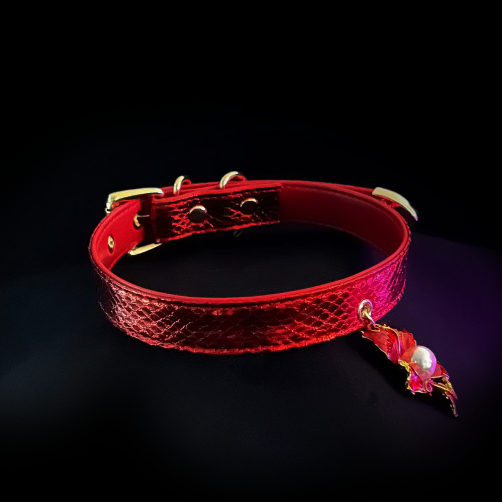 Crimson Bloom Statement Collar