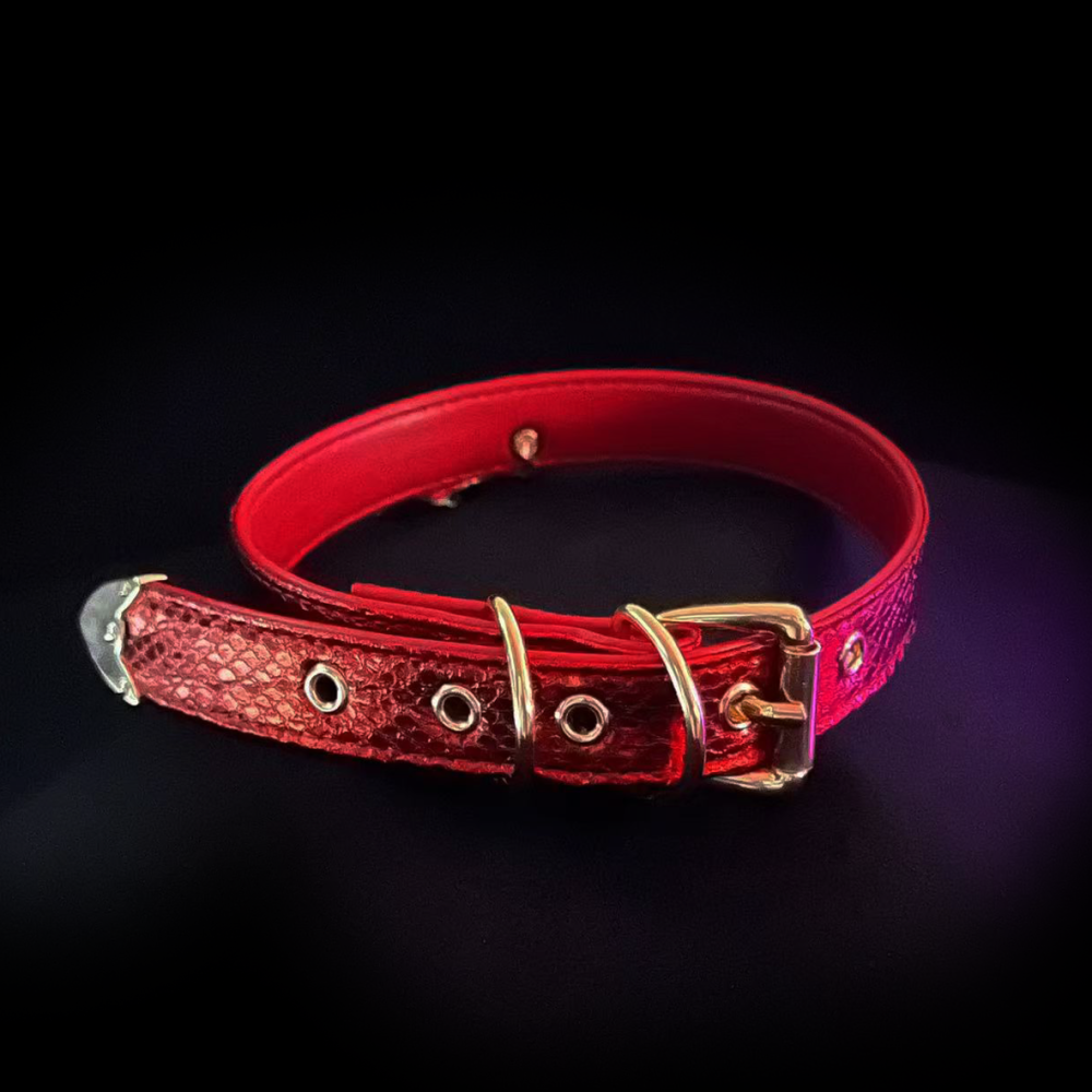 Crimson Bloom Statement Collar
