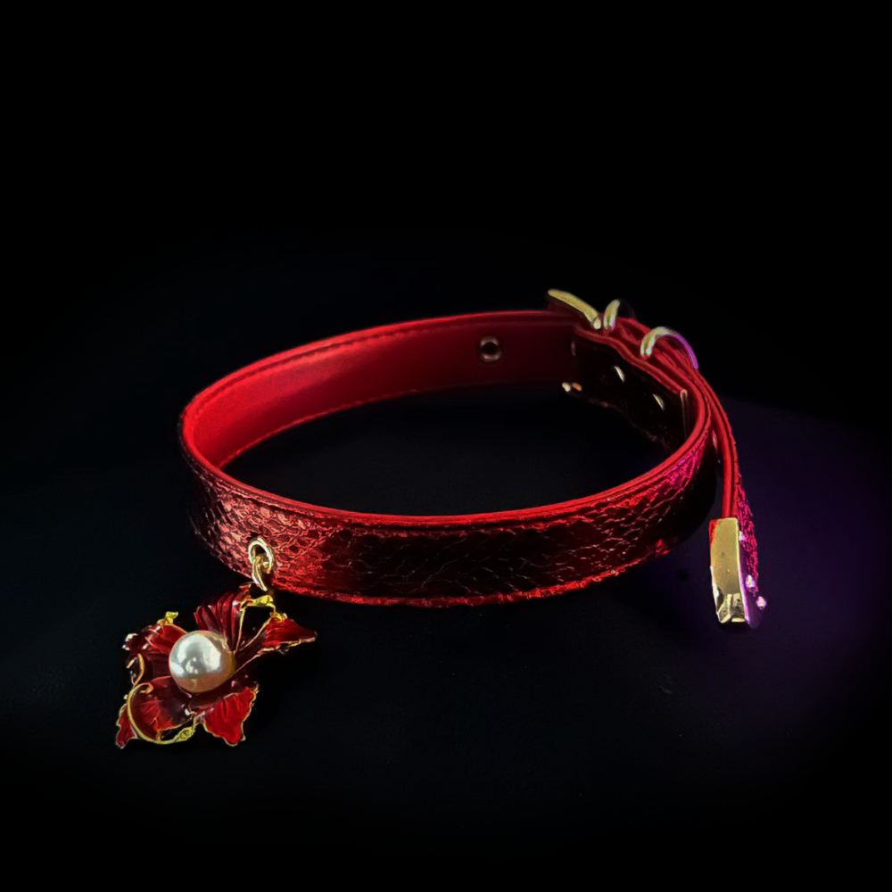 Crimson Bloom Statement Collar