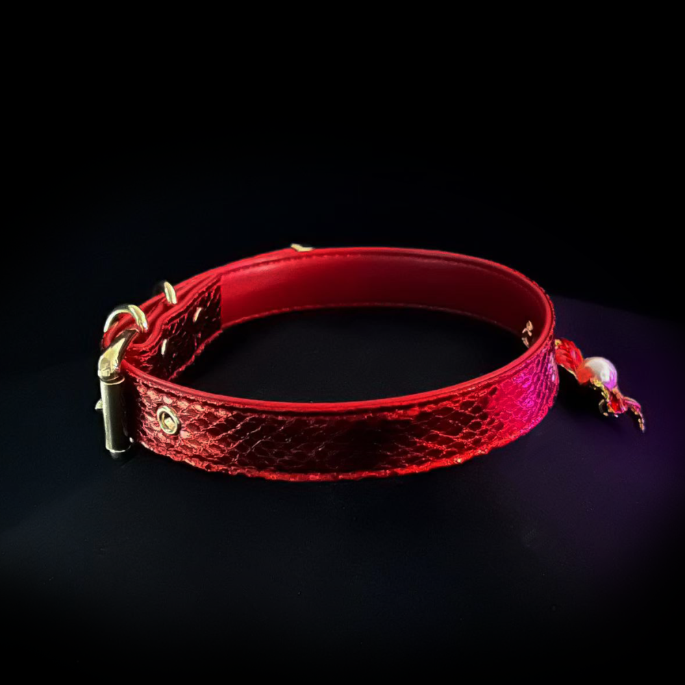 Crimson Bloom Statement Collar