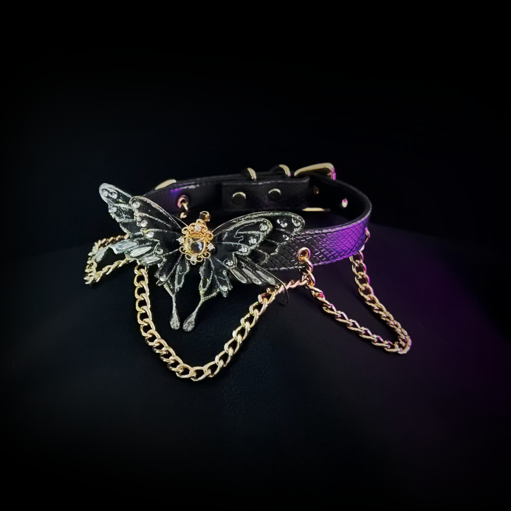 Obsidian Butterfly Collar