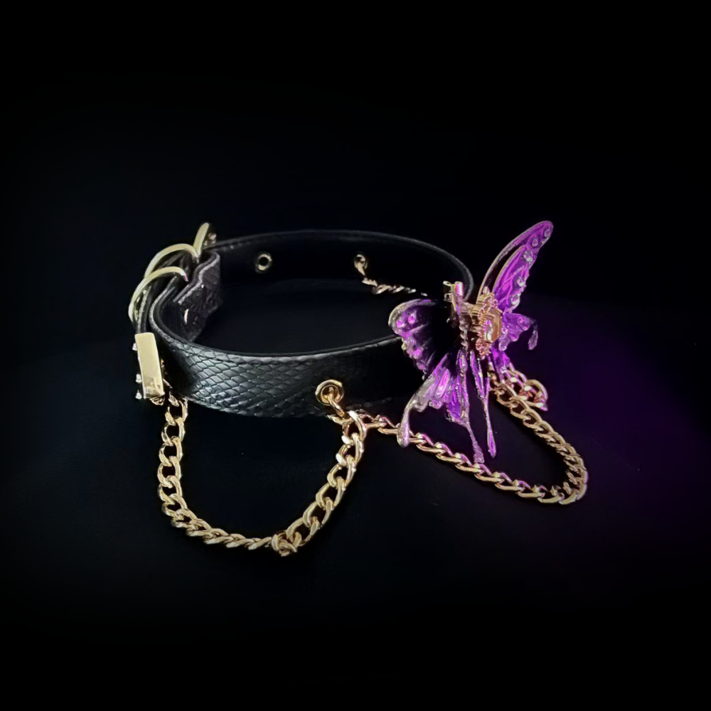 Obsidian Butterfly Collar