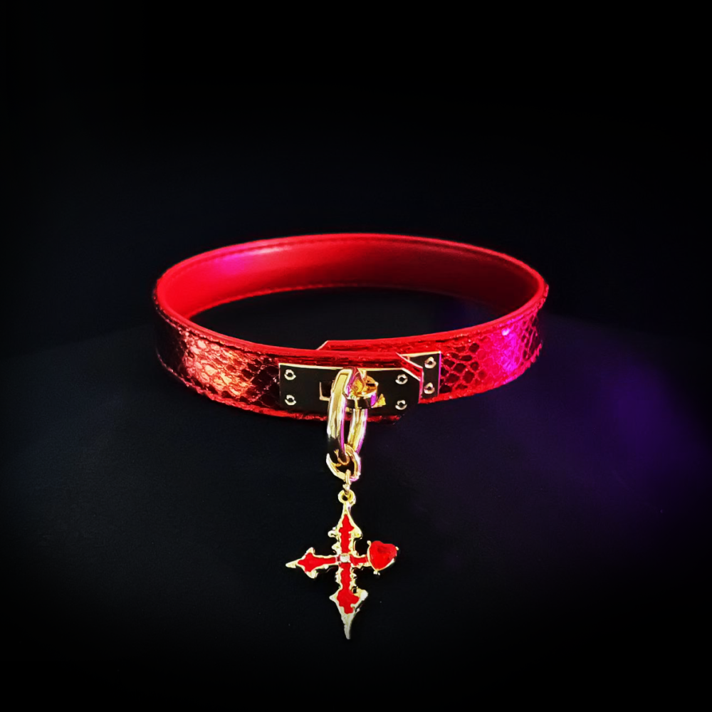Crimson Cross Collar