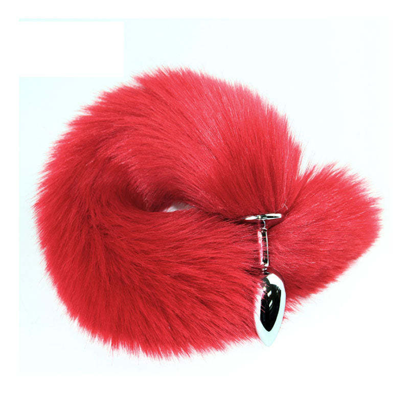 Fun sm Props Small Metal Anal Plug Solid Color Fox Tail Anal Plug Backcourt Development Training Adult Products