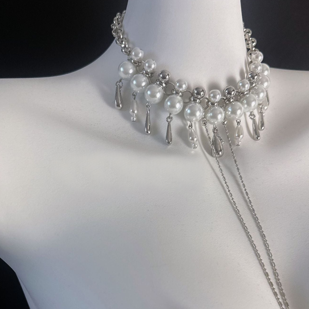 "PearlGrasp" - Royal Nipple Chain Collar