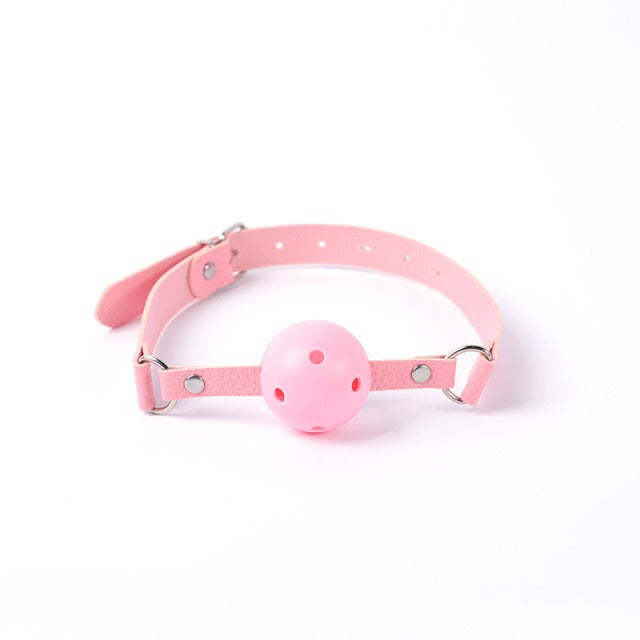 Female Slave Training sm Props Black Lychee Pattern Sexy Mouth Plug with Holes pvc Sexy Oral Balls Alternative Adult Products