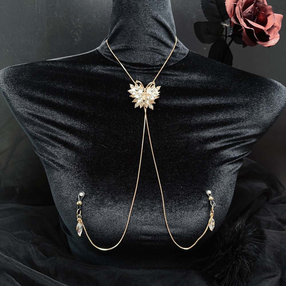 sm Sexy Nipple Clamps Punishment Nipple Props Training Outdoor Wear Sexy Body Chain Teasing Nipples