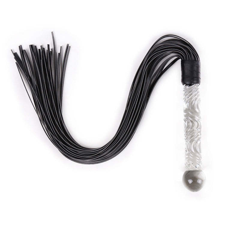 Amazon Foreign Trade Hot-Selling Adult Erotic Leather Glass Dildo Whip Couple Flirting SM Alternative Sex Toys