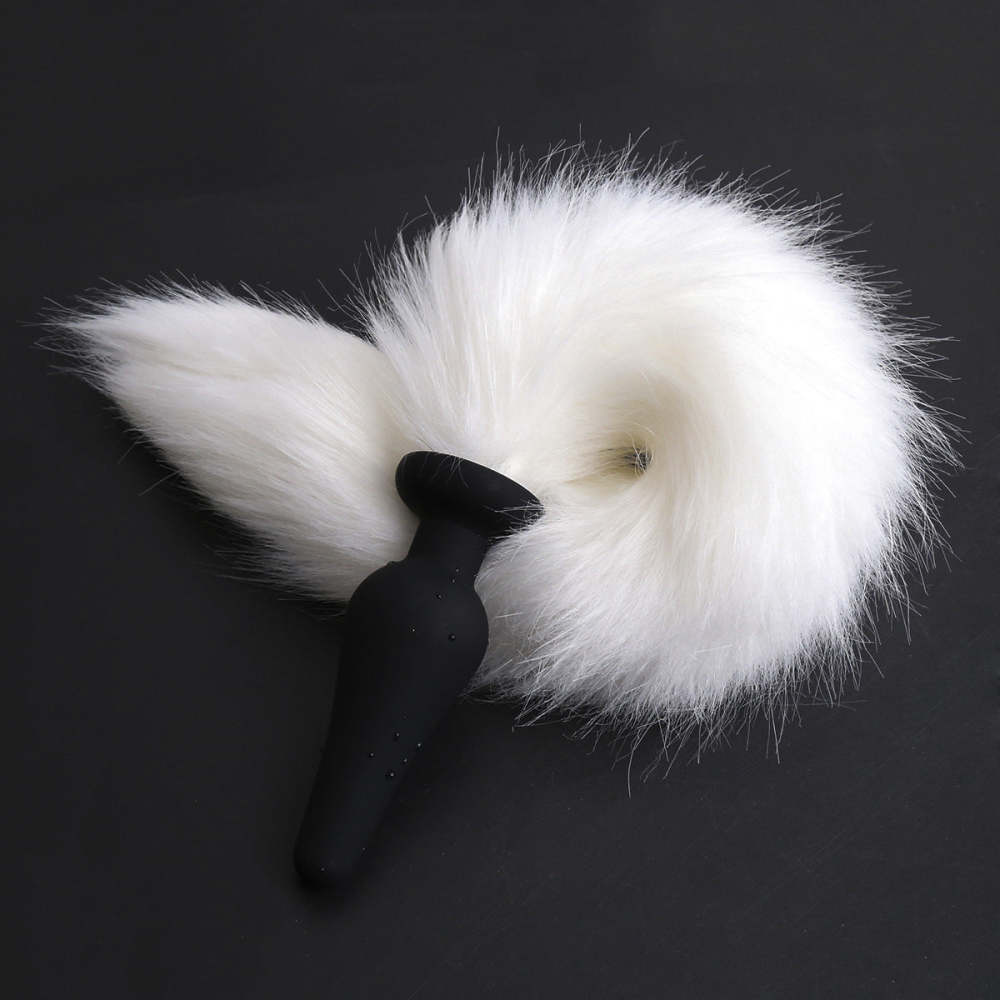 Couple Toys Flirting Tail Bondage Silicone Anal Plug Artificial Fur sm Torture Tools Adult Products Female Tools