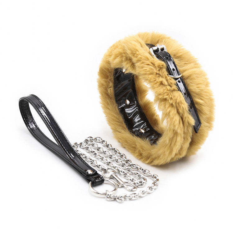 Adult Fun sm Wholesale Supplies Foreign Trade Hot Selling Plush Restraint Hand and Foot Cuffs Couple Flirting Binding Neck Collar Props