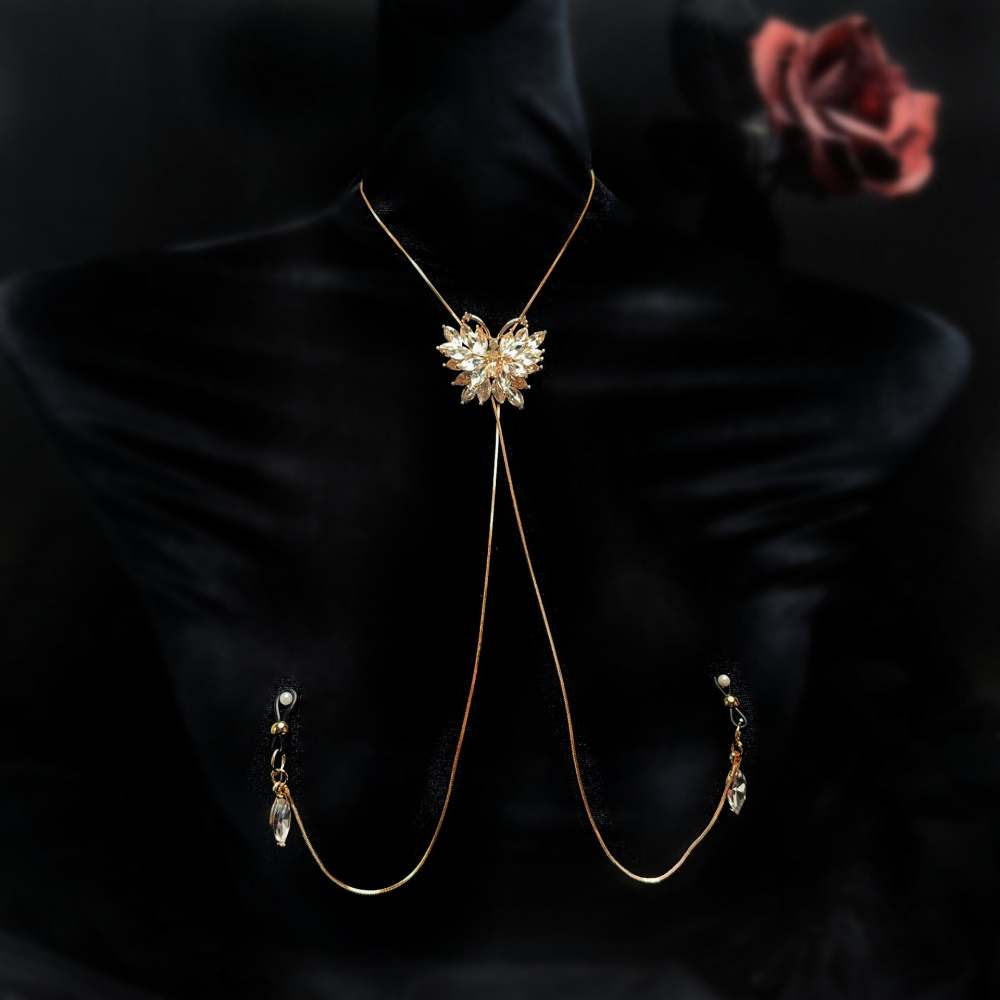 sm Sexy Nipple Clamps Punishment Nipple Props Training Outdoor Wear Sexy Body Chain Teasing Nipples