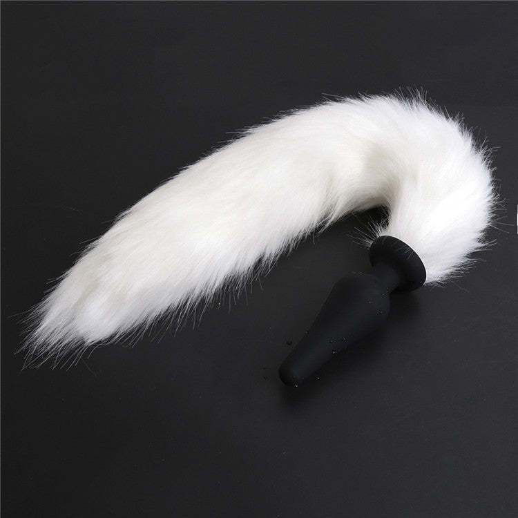 Couple Toys Flirting Tail Bondage Silicone Anal Plug Artificial Fur sm Torture Tools Adult Products Female Tools