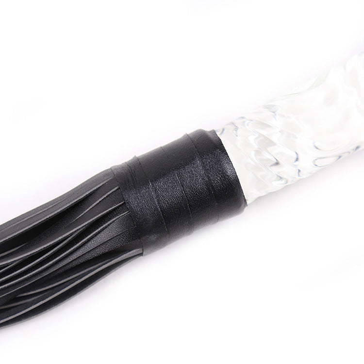 Amazon Foreign Trade Hot-Selling Adult Erotic Leather Glass Dildo Whip Couple Flirting SM Alternative Sex Toys