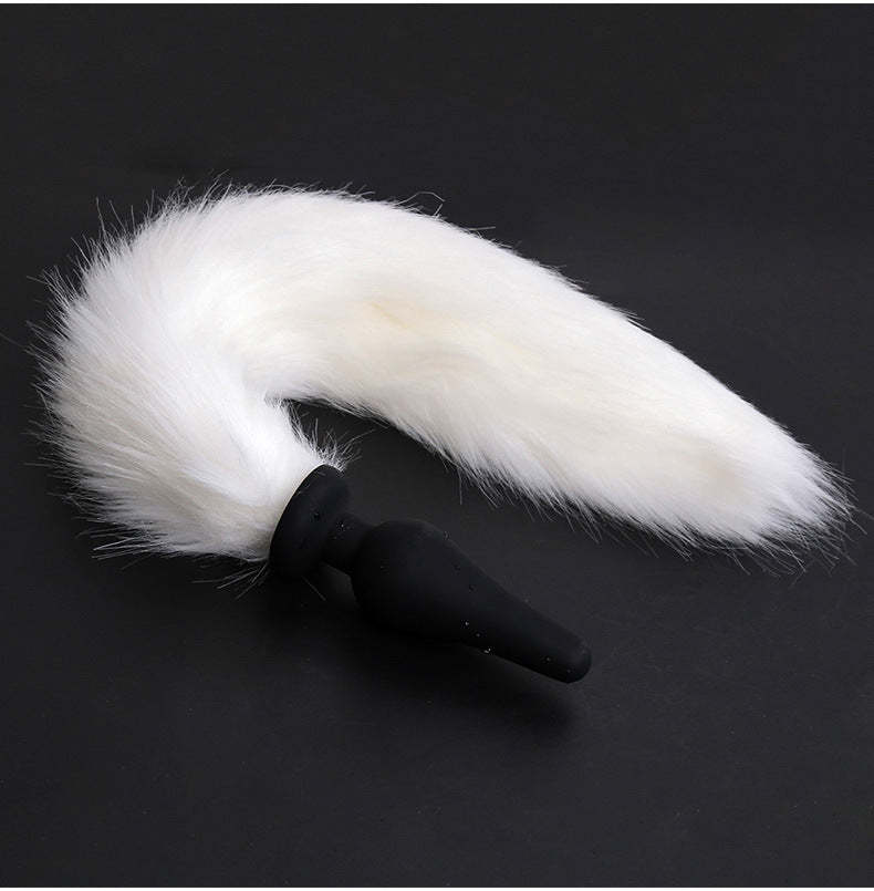 Couple Toys Flirting Tail Bondage Silicone Anal Plug Artificial Fur sm Torture Tools Adult Products Female Tools