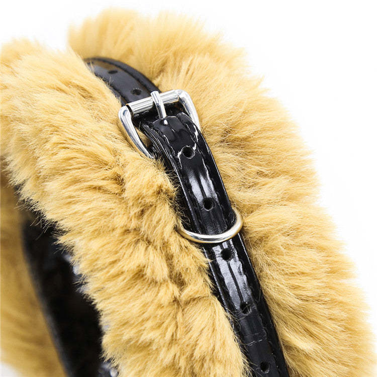 Adult Fun sm Wholesale Supplies Foreign Trade Hot Selling Plush Restraint Hand and Foot Cuffs Couple Flirting Binding Neck Collar Props
