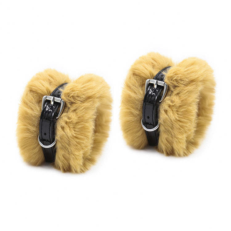 Adult Fun sm Wholesale Supplies Foreign Trade Hot Selling Plush Restraint Hand and Foot Cuffs Couple Flirting Binding Neck Collar Props