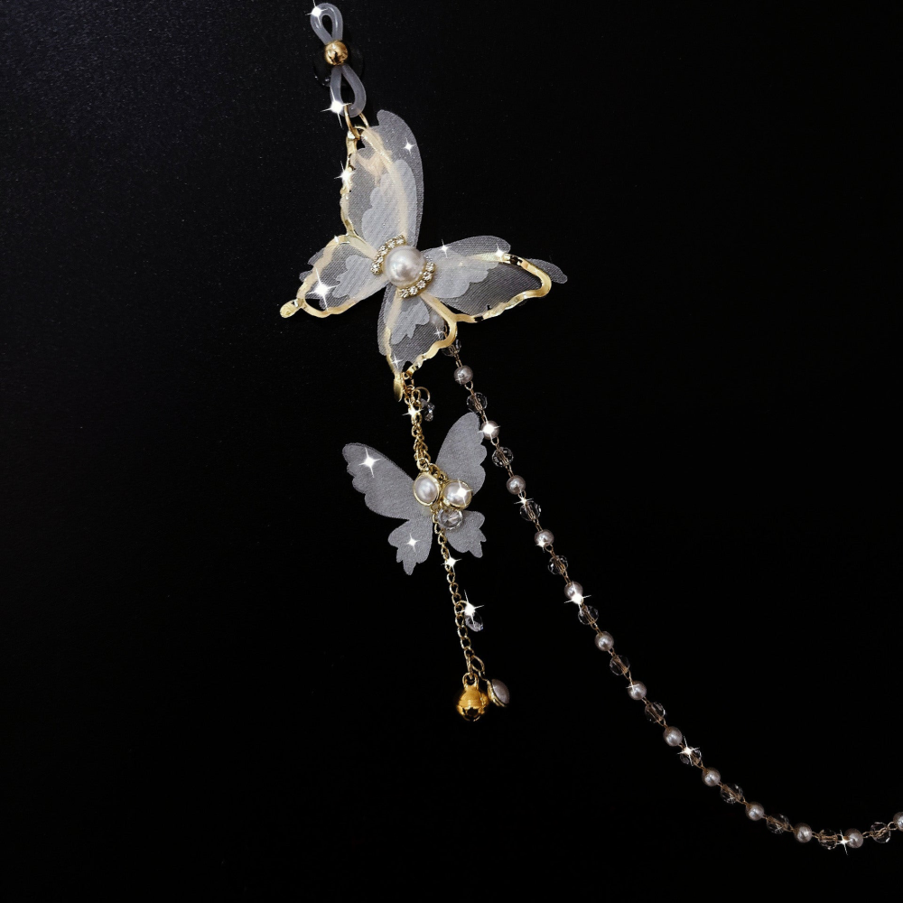 "PearlWing" - Lace Butterfly Nipple Clips