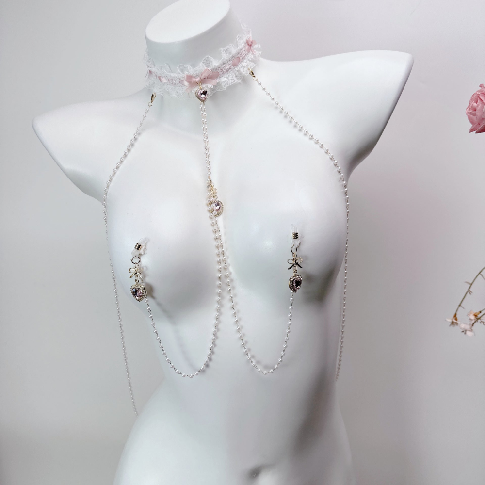 "PearlGarden" - Lace & Pearl Restraint Set