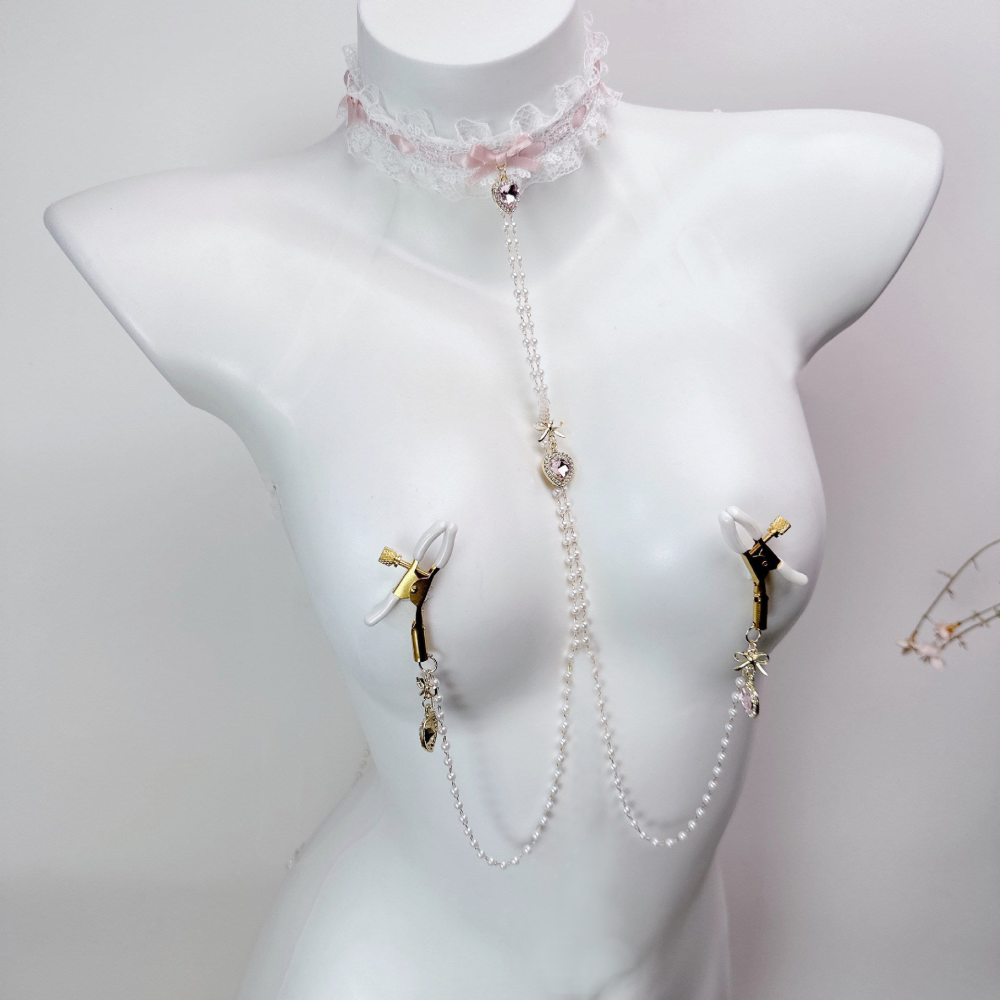 "PearlGarden" - Lace & Pearl Restraint Set