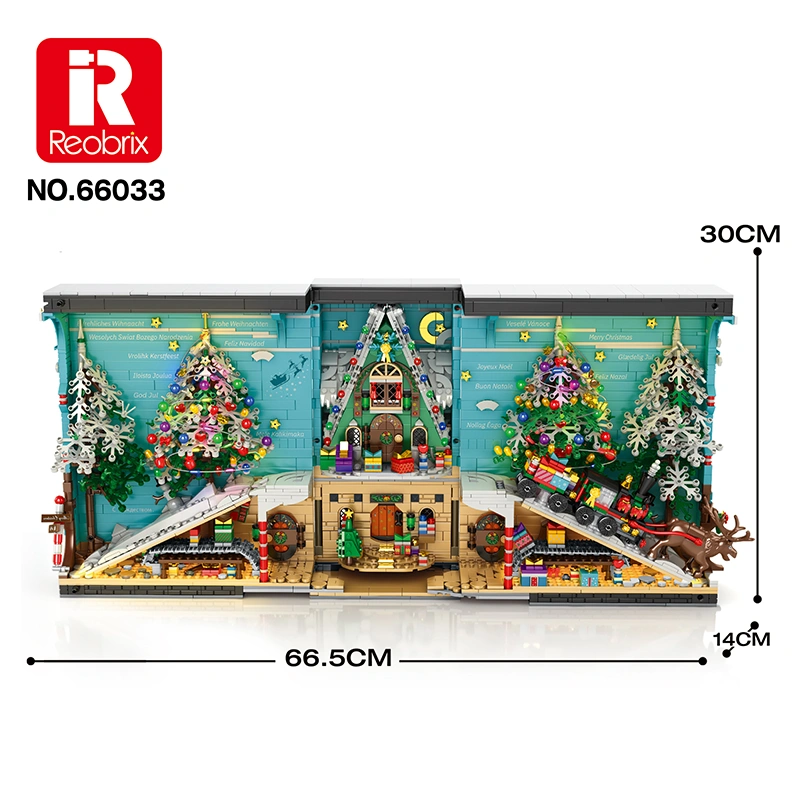 Christmas Book Nook Kit | Reobrix 66033 Holiday Build