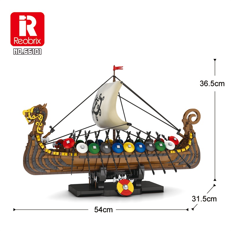 Reobrix 66101 Viking Longship Building Set