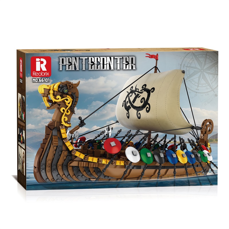 Reobrix 66101 Viking Longship Building Set