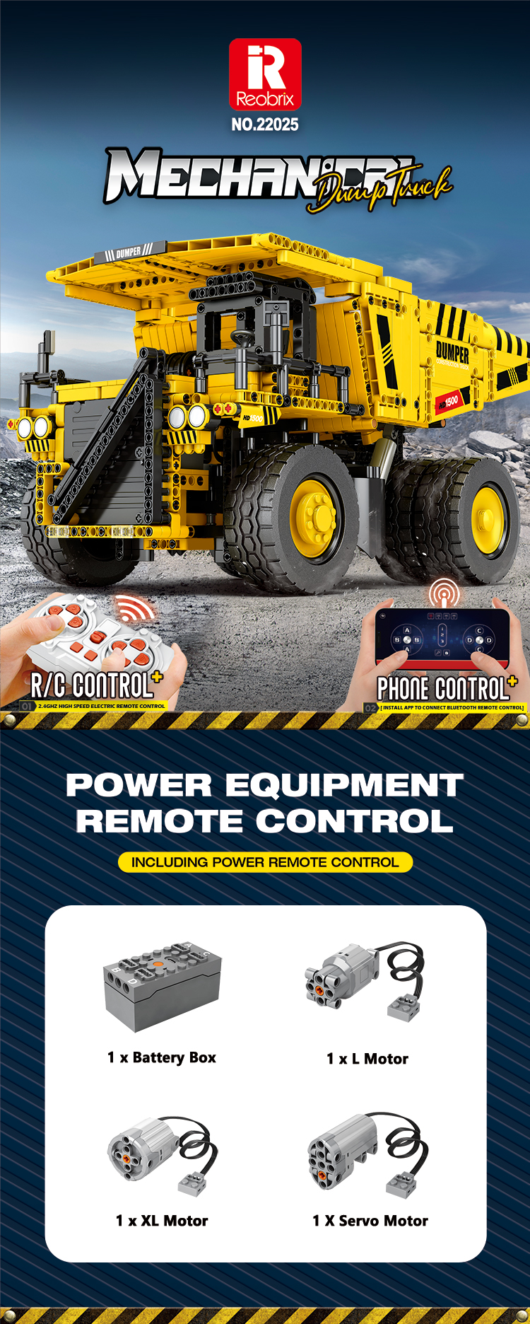 Reobrix 22025 Mining Truck Building Set