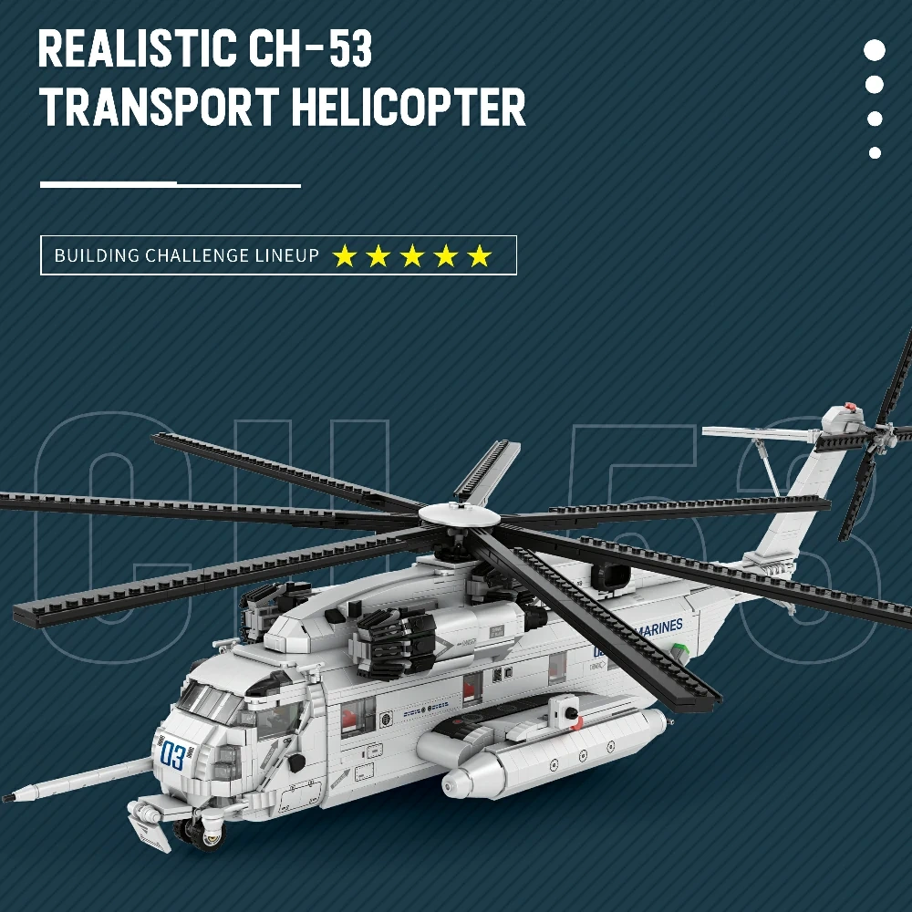 Reobrix 33037 CH-53 Transport Helicopter Set