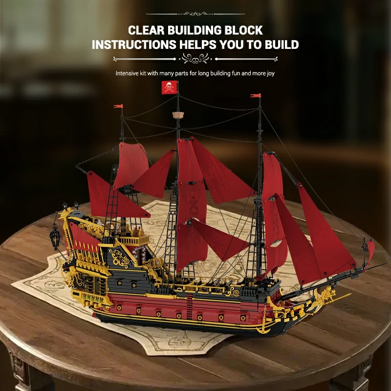 ヨッシー ロビン Reobrix Queen Anne's Revenge Ship Model