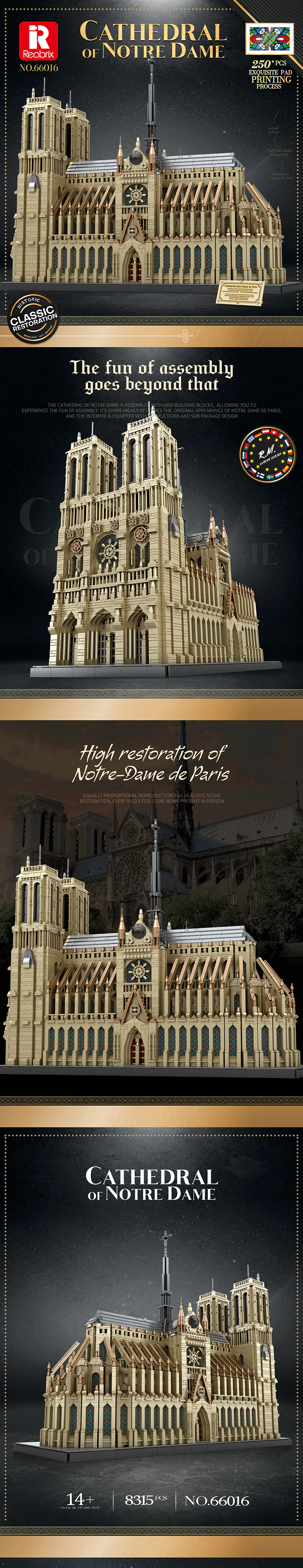 Notre Dame Cathedral - Build the Iconic Cathedral Model