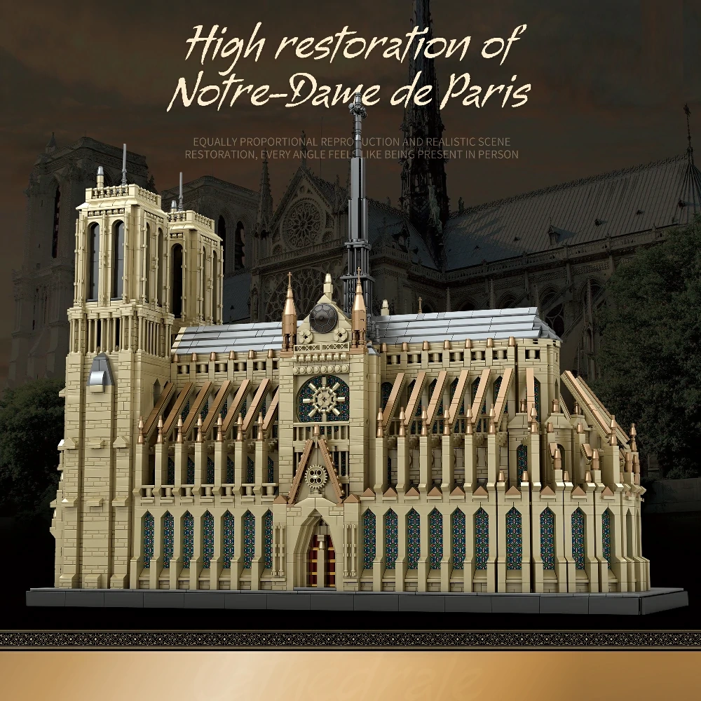 Cathedral 10セット Notre Dame Cathedral - Build the Iconic Cathedral Model