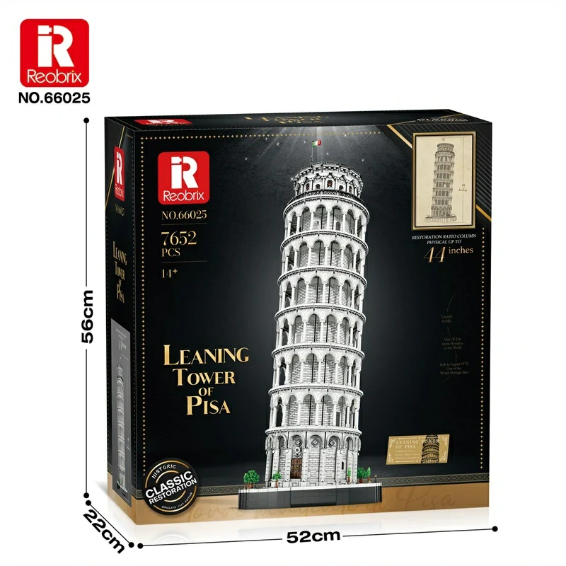 オブジェ Iconic Italy Leaning Tower of Pisa Landmark Brick Buildings