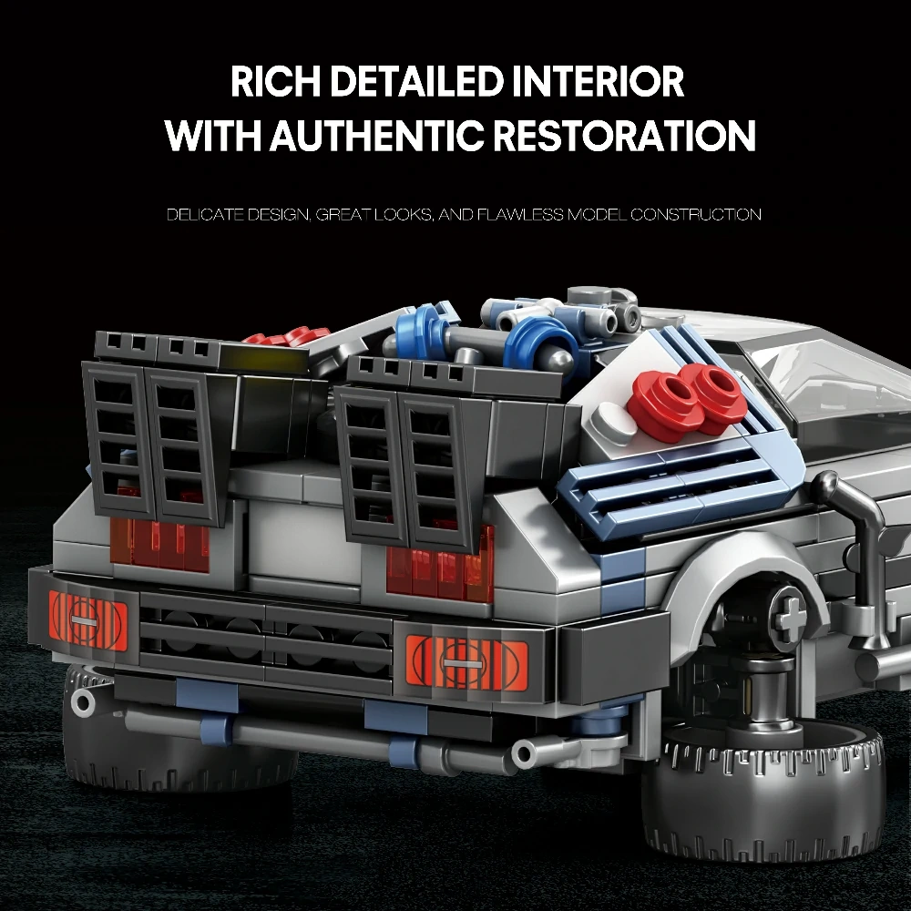 DMC DeLorean Back to the Future LEGO Model