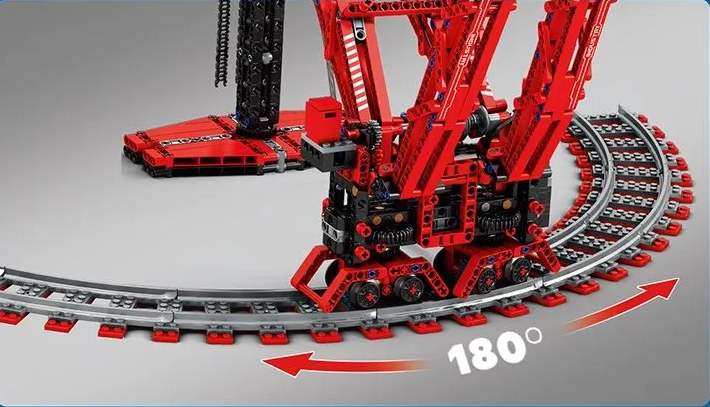 Gear Rotation and Track Sliding: 180° Free Movement