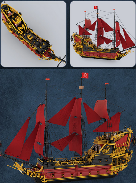 Queen Anne Revenge Sailing Ship Elegant Carvings and Bold Design that Exude Power