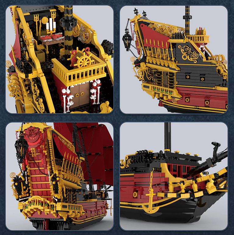 Queen Anne Revenge Sailing Ship The Artistic Touch of Gems and Anchor