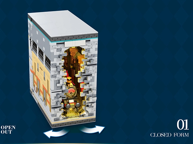 The closing effect of the Reobrix 66031 Magic Station model.