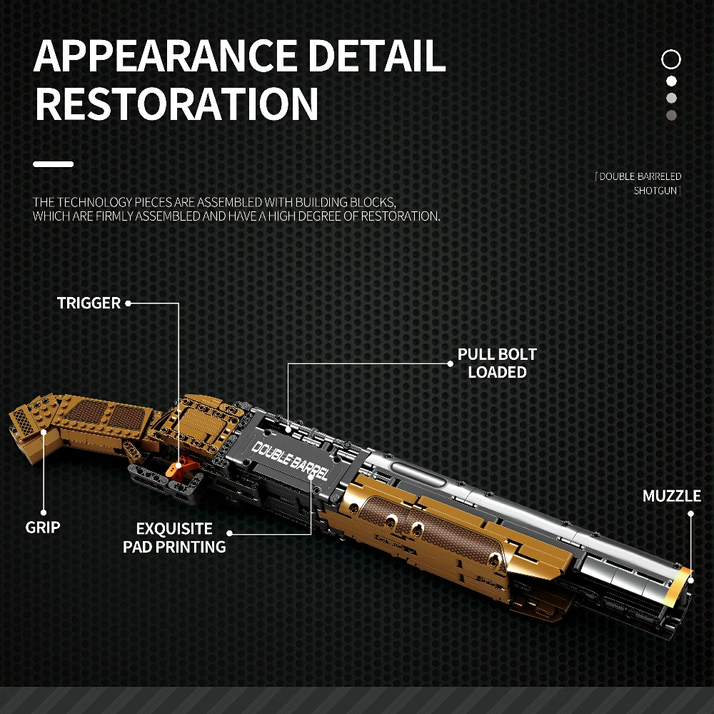 The appearance of reobrix Double-barreled Shotgun model.