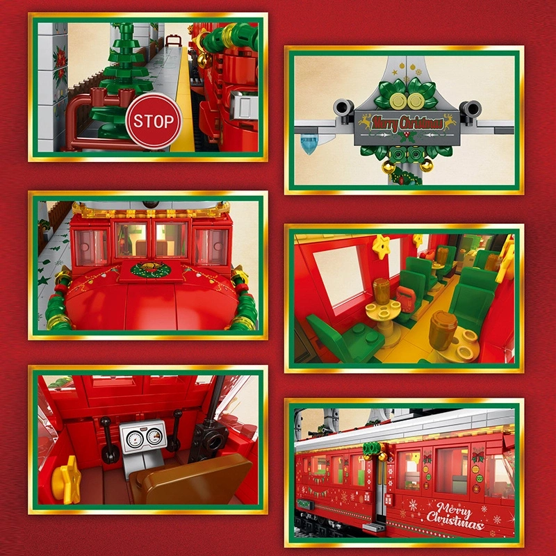 Reobrix 66034 Christmas Train Block Set