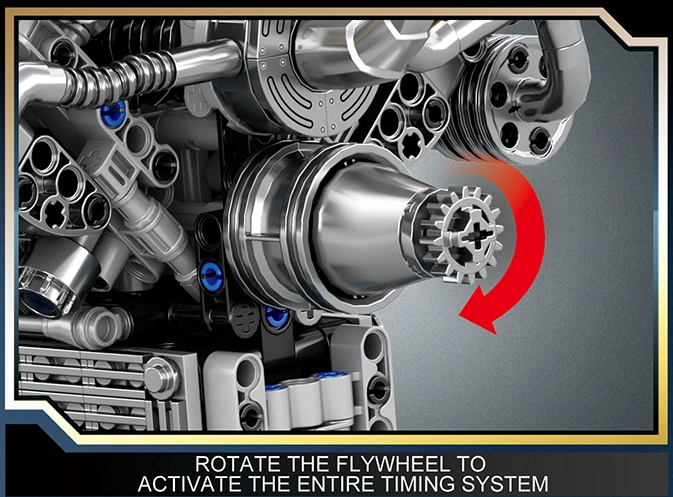  Reobrix V6 engine in front of you and give the flywheel a gentle spin. 